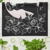 Linge De Cuisine Gothique Emo Enfants Kiss Valentine's Day (Plié)