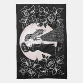 Linge De Cuisine Gothique Emo Enfants Kiss Valentine's Day (Vertical)