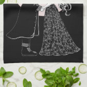 Linge De Cuisine Gothique Emo Enfants Kiss Valentine's Day (Plié)