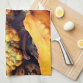 Linge De Cuisine Gourdes colorées et fantaisie (Quart Plié)