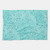 Linge De Cuisine gouttelettes d'eau aquamarines (Horizontal)