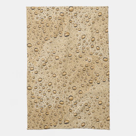 Linge De Cuisine gouttelettes d'eau d'or (Vertical)