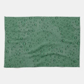 Linge De Cuisine gouttelettes d'eau vertes (Horizontal)