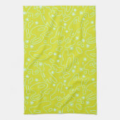 Linge De Cuisine GOUTTES HEUREUSES ! - dans jaune, blanc lumineux, (Vertical)