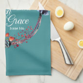 Linge De Cuisine Grace On Grace John 1:16 Écriture (Quart Plié)
