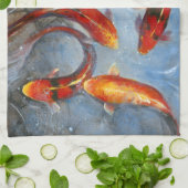 Linge De Cuisine Gracieux Koi I (Plié)