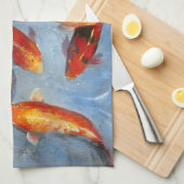 Linge De Cuisine Gracieux Koi I (Quart Plié)