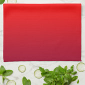 Linge De Cuisine Gradient rouge nucléaire - blanc de modèle de (Plié)