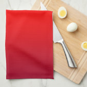 Linge De Cuisine Gradient rouge nucléaire - blanc de modèle de (Quart Plié)