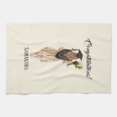 Linge De Cuisine Graduation de l'aquarelle personnalisée (2) (Horizontal)