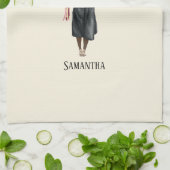 Linge De Cuisine Graduation de l'aquarelle personnalisée (7) (Plié)