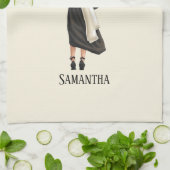 Linge De Cuisine Graduation de l'aquarelle personnalisée (9) (Plié)