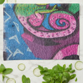 Linge De Cuisine Graffiti coloré Chameleon (Plié)