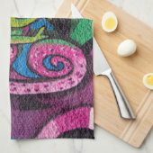 Linge De Cuisine Graffiti coloré Chameleon (Quart Plié)