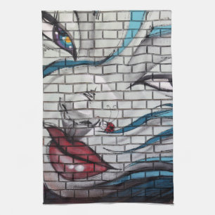 Linge De Cuisine Graffiti de fille asiatique