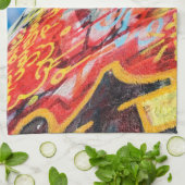 Linge De Cuisine graffiti de planète (Plié)