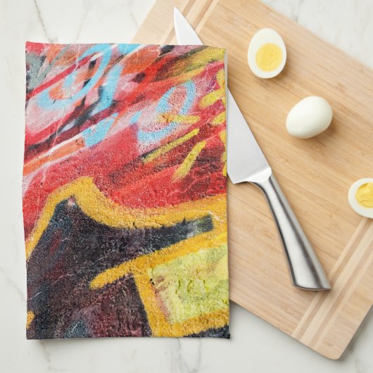 Linge De Cuisine graffiti de planète (Quart Plié)