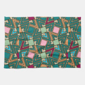 Linge De Cuisine Graffiti Explosion Modern Geometric Pattern  (Horizontal)