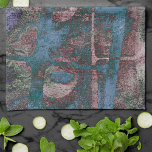 Linge De Cuisine Graffiti peint Grunge | Taupe bleu rouille<br><div class="desc">#abstractart abstrait contemporain moderne sombre et maussade avec graffiti des années 90 dans une palette dramatique et pointue de teintes joaillières profondes sur un arrière - plan poussiéreux en détresse. Cette aquarelle peinte à la main et un dégradé moyen mélangé ajoute une couleur pop parfaite pour tout style ou occasion...</div>