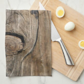 Linge De Cuisine Grain en bois naturel (Quart Plié)