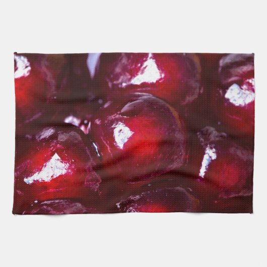 Linge De Cuisine Graines de grenade rouge (Horizontal)
