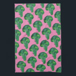 Linge De Cuisine Grand beau brocoli manger votre légume rose<br><div class="desc">Décorez votre cuisine avec cette grande serviette de plat motif de brocoli amusante. Fait un grand ménage ou un cadeau mariage! Vous pouvez le customiser et ajouter du texte. Consultez ma boutique pour plus de couleurs et de motifs !</div>