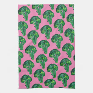 Linge De Cuisine Grand beau brocoli manger votre légume rose
