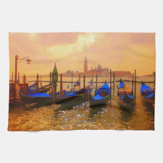 Linge De Cuisine Grand Canal de Venise et Gondolas Italie Voyage d'