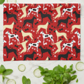 Linge De Cuisine Grand Dane Harlequin Faune Danois Noir Danois (Plié)