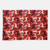 Linge De Cuisine Grand Dane Harlequin Faune Danois Noir Danois (Horizontal)