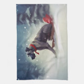 Linge De Cuisine Grand Dane Noël hiver neige (Vertical)
