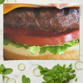Linge De Cuisine Grand hamburger drôle (Plié)