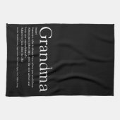 Linge De Cuisine Grand-mère Citation noir et blanc (Horizontal)