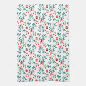 Linge De Cuisine Grand Motif traditionnel vert et rouge (Vertical)