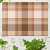 Linge De Cuisine Grand Plaid moderne, Brown, Beige, Cuivre et Tan (Plié)