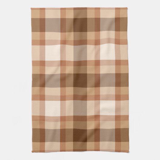 Linge De Cuisine Grand Plaid moderne, Brown, Beige, Cuivre et Tan (Vertical)