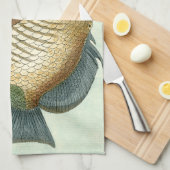 Linge De Cuisine Grand Poisson Coloré (Quart Plié)