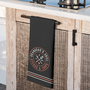Linge De Cuisine Granddad's Grill Personnalisé Année Créée