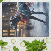Linge De Cuisine Grande Danse période de fêtes de Noël (Plié)
