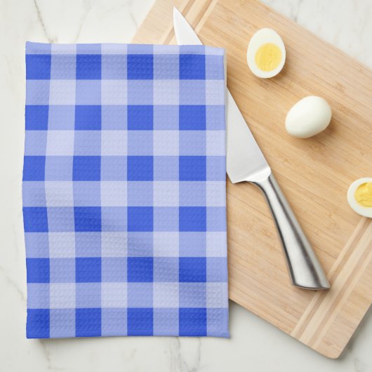 Linge De Cuisine Grande En vichy bleue (Quart Plié)