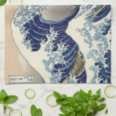 Linge De Cuisine Grande vague Kanagawa peinture japonaise (Plié)