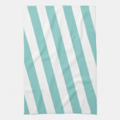 Linge De Cuisine Grandes turquoises et blanches (Vertical)