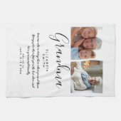 Linge De Cuisine Grandma Citation Élégante Script Photo (Horizontal)