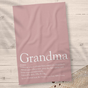 Linge De Cuisine Grandma grand-mère rose Rose poussiéreuse Définiti