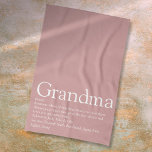 Linge De Cuisine Grandma grand-mère rose Rose poussiéreuse Définiti<br><div class="desc">Personnalisez-vous pour votre grand-mère, grand-mère, grand-mère, nan ou nounou pour créer un cadeau unique pour les anniversaires, Noël, le jour de la mère ou tout autre jour que vous voulez montrer combien elle signifie pour vous. Une façon parfaite de lui montrer à quel point elle est extraordinaire chaque jour. Conçu...</div>