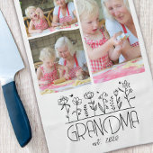 Linge De Cuisine Grandma Photo Collage Fleurs