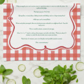 Linge De Cuisine Grandmas Recipe Red Gingham Family Keepsake (Plié)