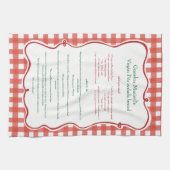 Linge De Cuisine Grandmas Recipe Red Gingham Family Keepsake (Horizontal)