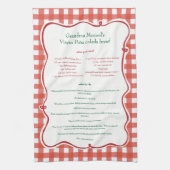 Linge De Cuisine Grandmas Recipe Red Gingham Family Keepsake (Vertical)