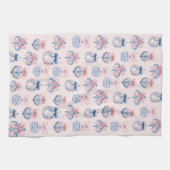 Linge De Cuisine Grandmillentenaire Coquette Rose & Bleu Ornements  (Horizontal)